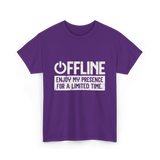 Offline Enjoy My Presence Gaming T-Shirt - Purple