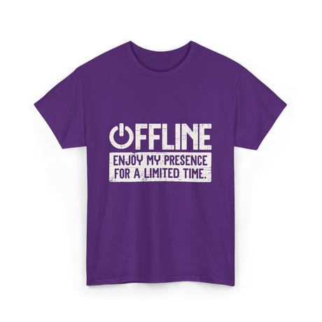 Offline Enjoy My Presence Gaming T-Shirt - Purple