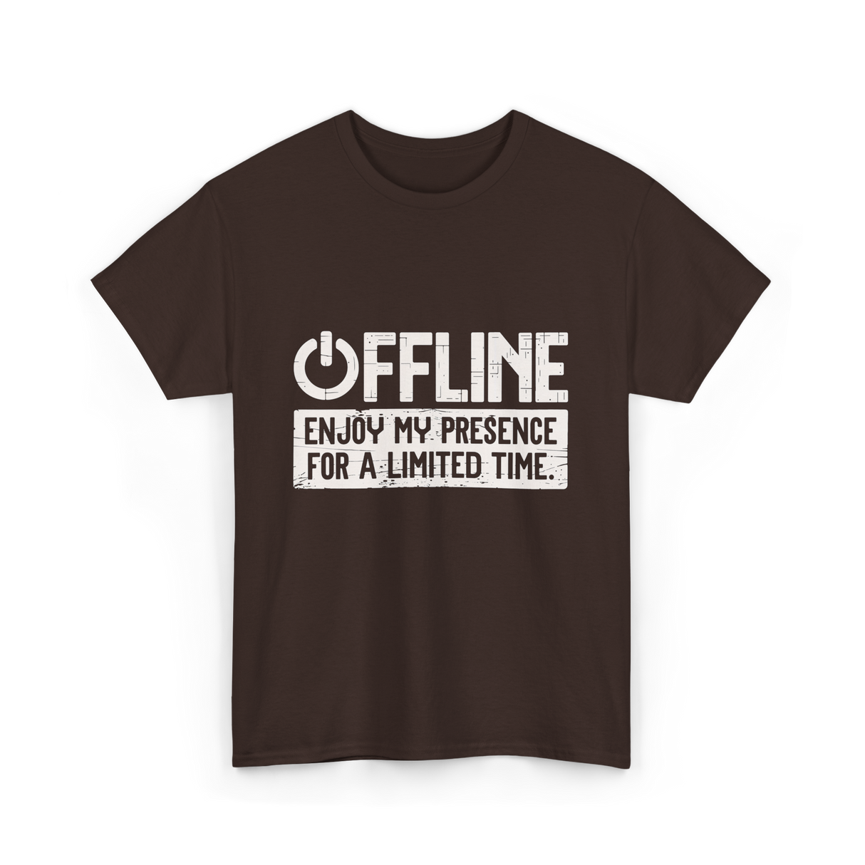 Offline Enjoy My Presence Gaming T-Shirt - Dark Chocolate