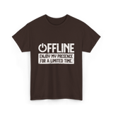 Offline Enjoy My Presence Gaming T-Shirt - Dark Chocolate