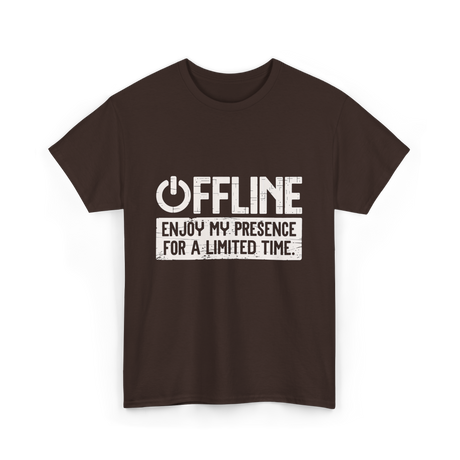 Offline Enjoy My Presence Gaming T-Shirt - Dark Chocolate