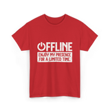 Offline Enjoy My Presence Gaming T-Shirt - Red