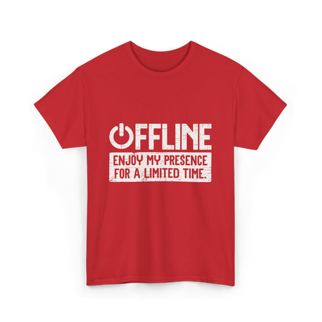 Offline Enjoy My Presence Gaming T-Shirt - Red