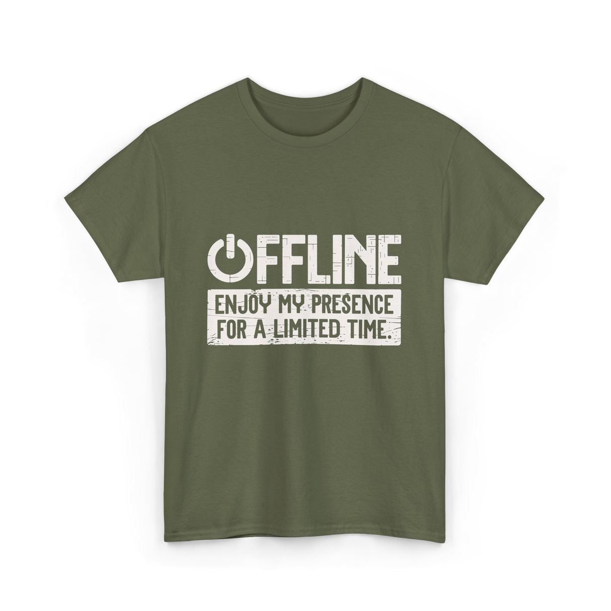 Offline Enjoy My Presence Gaming T-Shirt - Military Green