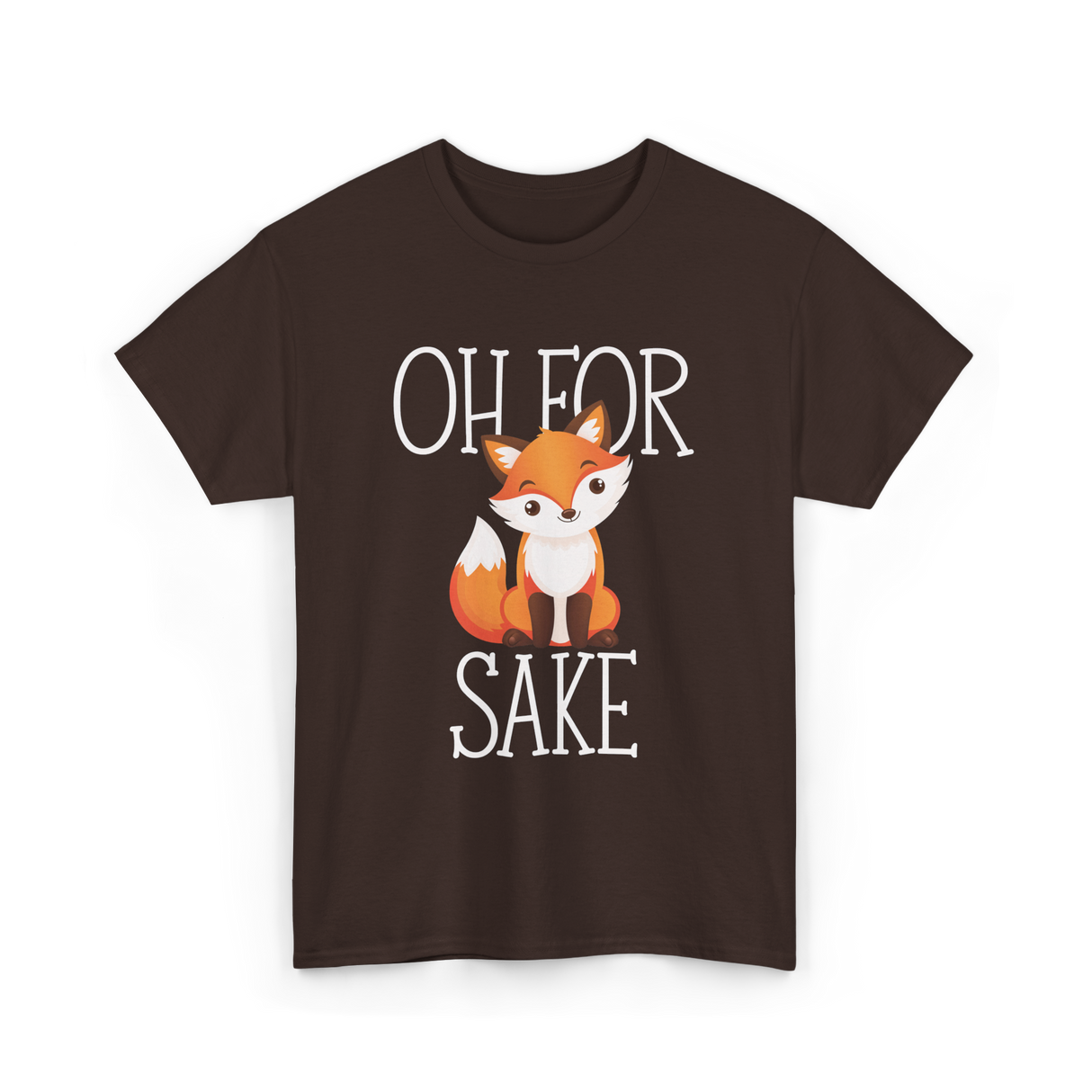 Oh For Sake Fox Animal T-Shirt - Dark Chocolate