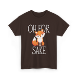 Oh For Sake Fox Animal T-Shirt - Dark Chocolate