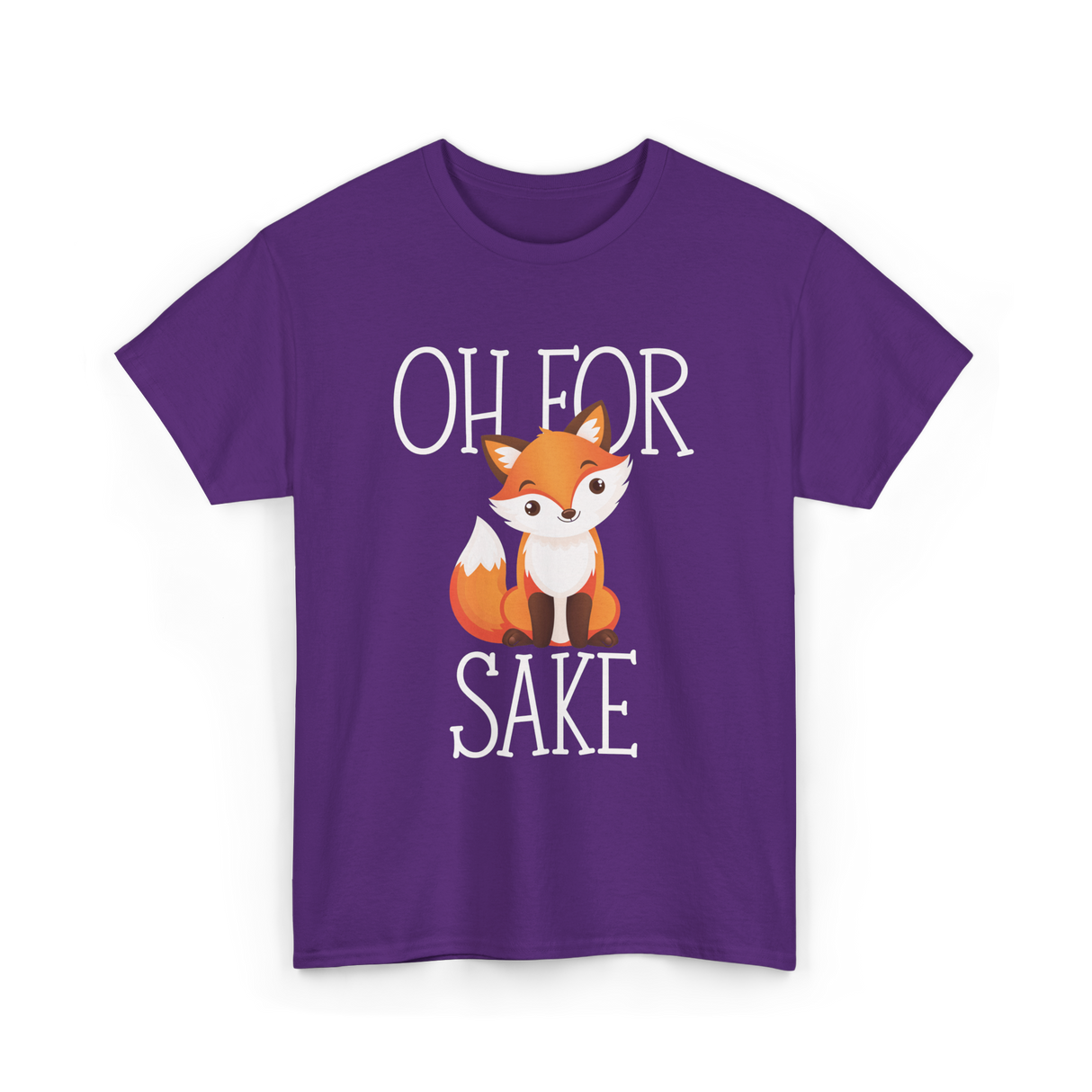 Oh For Sake Fox Animal T-Shirt - Purple