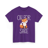 Oh For Sake Fox Animal T-Shirt - Purple