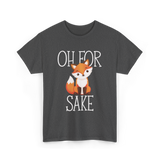 Oh For Sake Fox Animal T-Shirt - Dark Heather