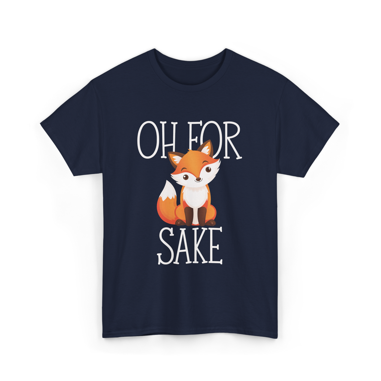 Oh For Sake Fox Animal T-Shirt - Navy