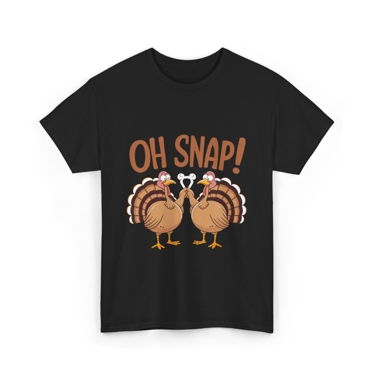 Oh Snap Turkey Thanksgiving T-Shirt - Black