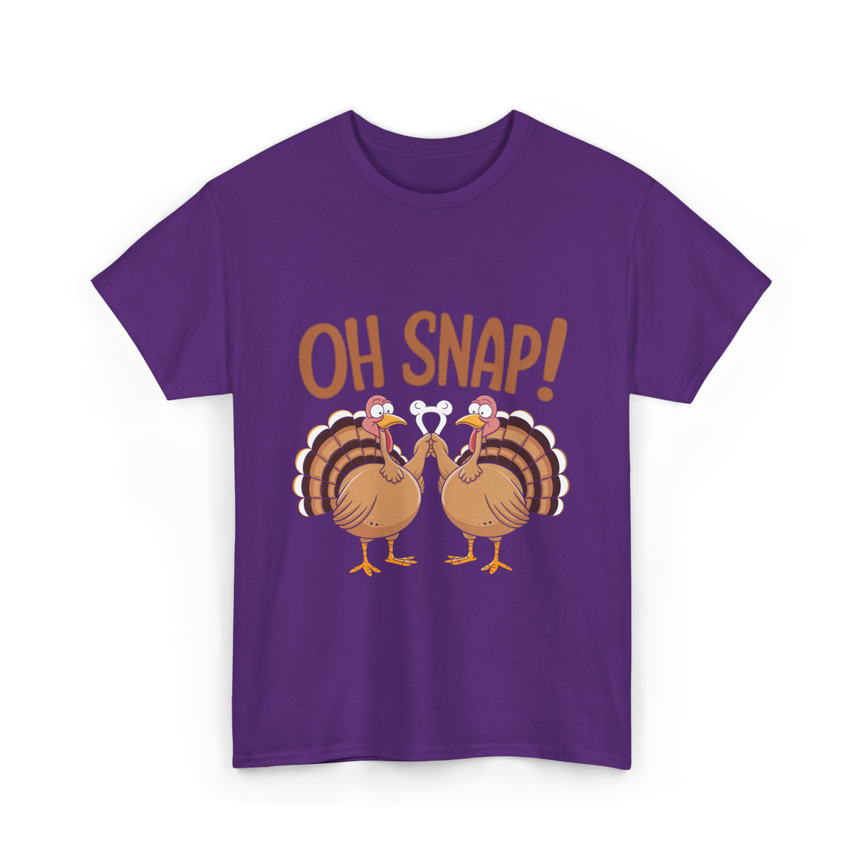 Oh Snap Turkey Thanksgiving T-Shirt - Purple