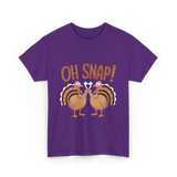 Oh Snap Turkey Thanksgiving T-Shirt - Purple