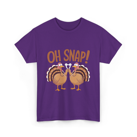 Oh Snap Turkey Thanksgiving T-Shirt - Purple