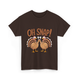 Oh Snap Turkey Thanksgiving T-Shirt - Dark Chocolate