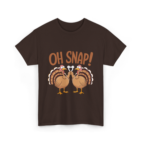 Oh Snap Turkey Thanksgiving T-Shirt - Dark Chocolate