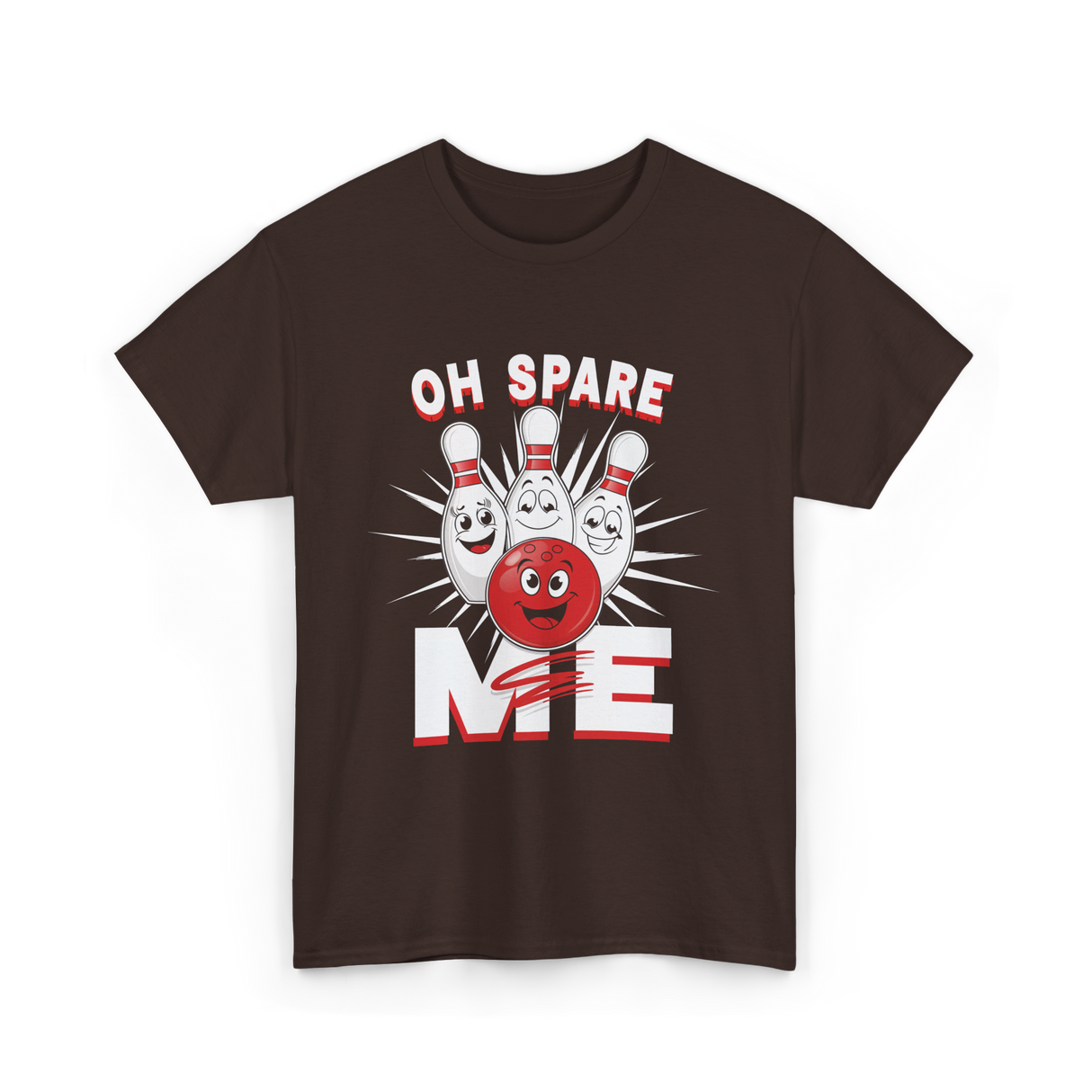 Oh Spare Me Bowling T-Shirt - Dark Chocolate