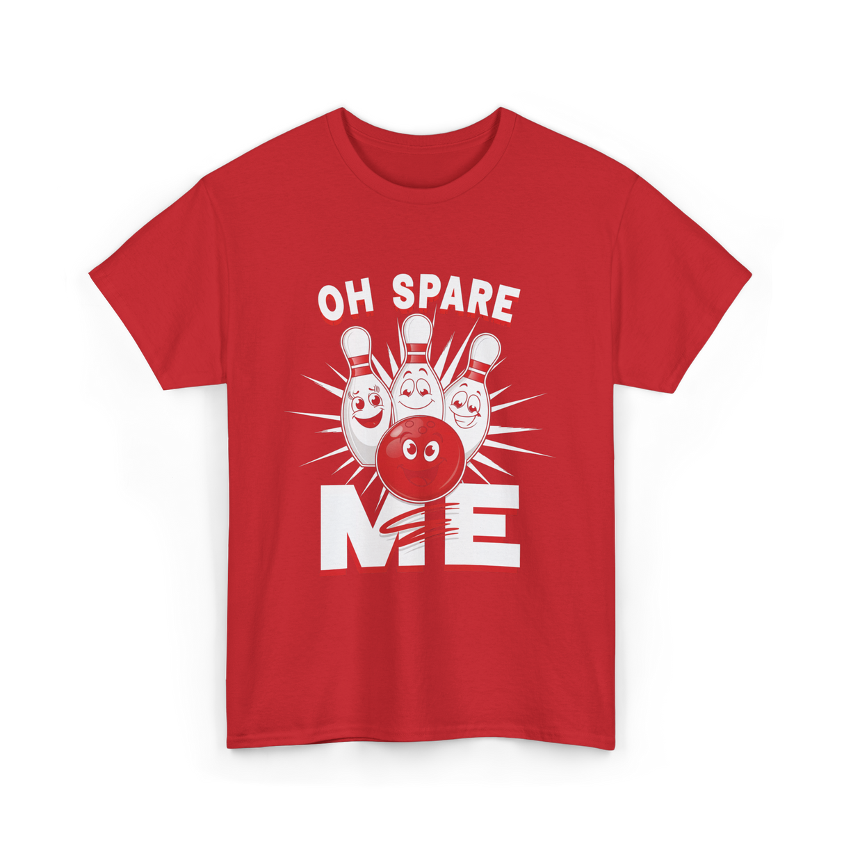 Oh Spare Me Bowling T-Shirt - Red