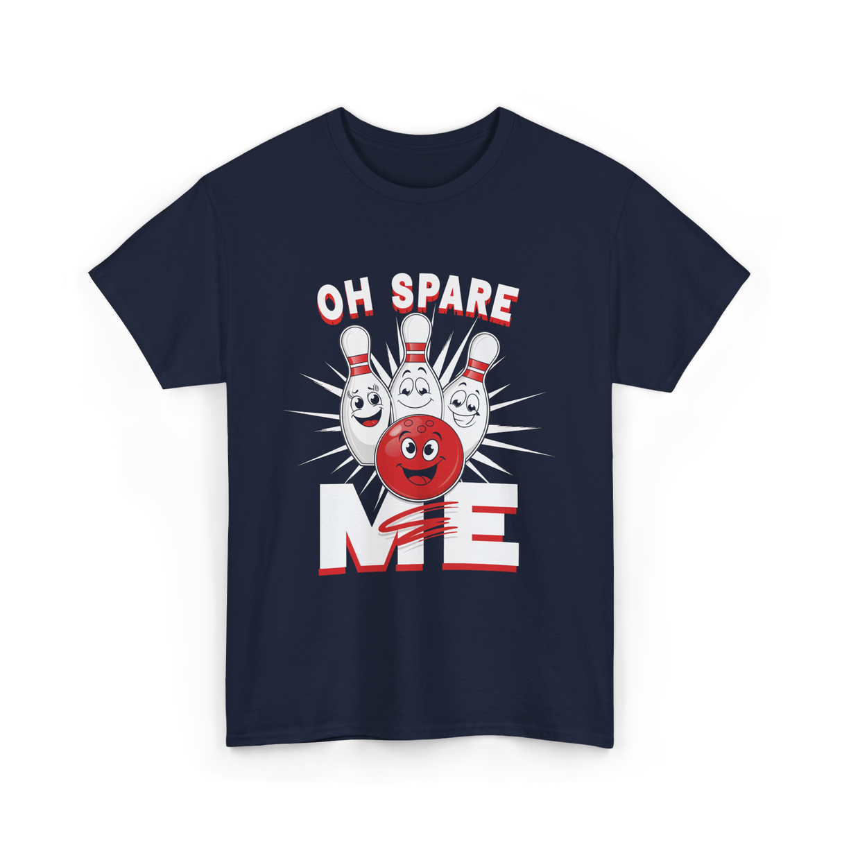 Oh Spare Me Bowling T-Shirt - Navy