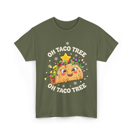 Oh Taco Tree Taco T-Shirt - Military Green