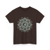 Om Meditation Mandala Design T-Shirt - Dark Chocolate