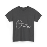 Oma Heart Grandma Family T-Shirt - Dark Heather