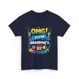 OMG It's My Grandma Birthday Celebration T-Shirt - Navy