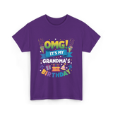 OMG It's My Grandma Birthday Celebration T-Shirt - Purple