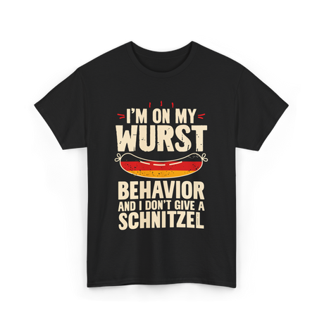 On My Wurst Behavior Schnitzel T-Shirt - Black