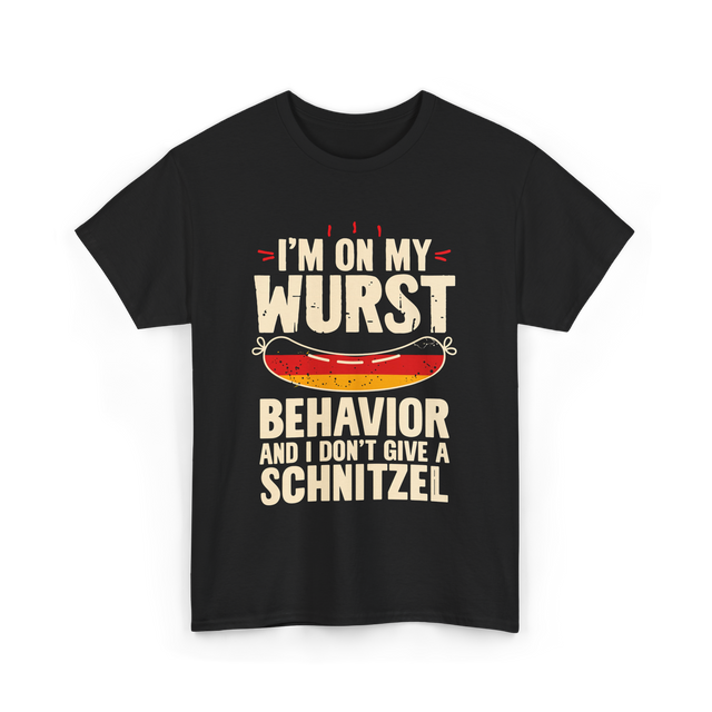 On My Wurst Behavior Schnitzel T-Shirt - Black