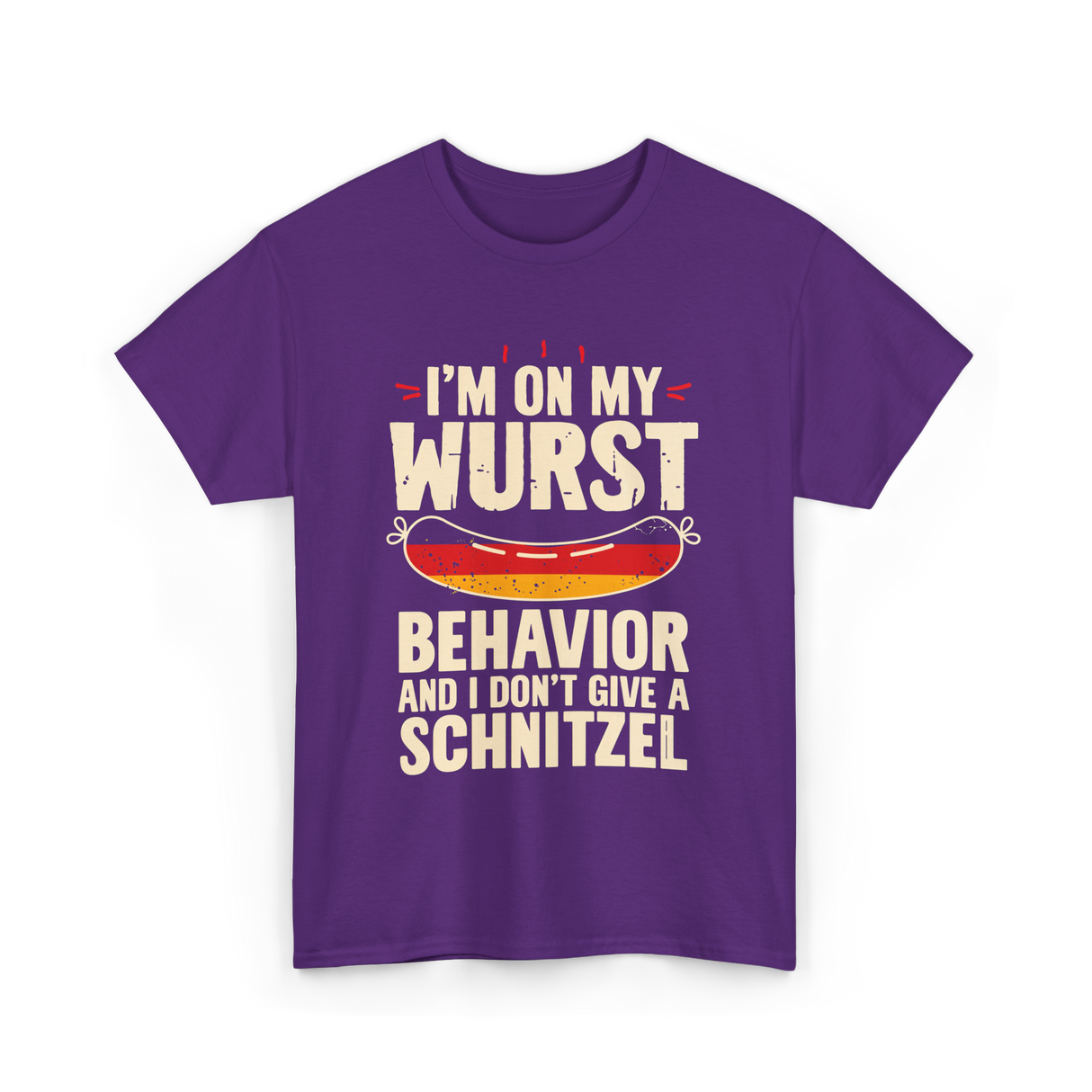 On My Wurst Behavior Schnitzel T-Shirt - Purple