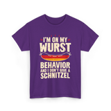 On My Wurst Behavior Schnitzel T-Shirt - Purple