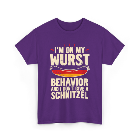 On My Wurst Behavior Schnitzel T-Shirt - Purple