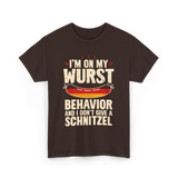 On My Wurst Behavior Schnitzel T-Shirt - Dark Chocolate