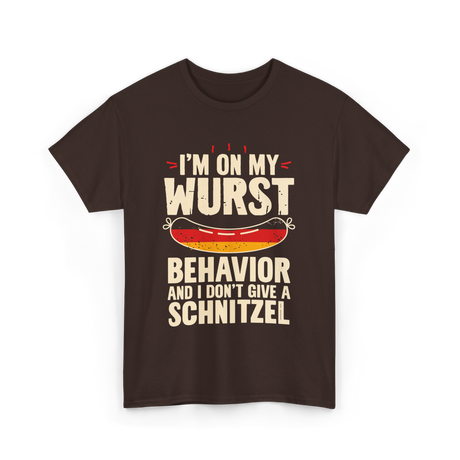 On My Wurst Behavior Schnitzel T-Shirt - Dark Chocolate