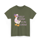 On The Loose Goose T-Shirt - Military Green