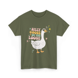 On The Loose Goose T-Shirt - Military Green