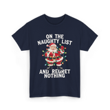 On the Naughty List Santa T-Shirt - Navy