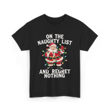 On the Naughty List Santa T-Shirt - Black