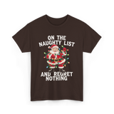 On the Naughty List Santa T-Shirt - Dark Chocolate