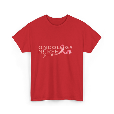 Oncology Nurse Cancer Awareness Nurse T-Shirt - Red