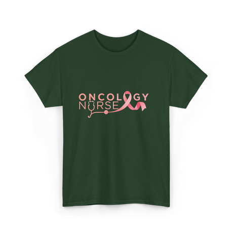 Oncology Nurse Cancer Awareness Nurse T-Shirt - Forest Green