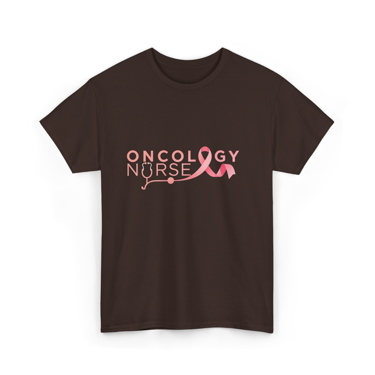 Oncology Nurse Cancer Awareness Nurse T-Shirt - Dark Chocolate