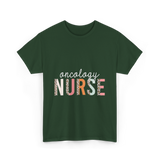 Oncology Nurse Nursing School Leopard Print T-Shirt - Forest Green