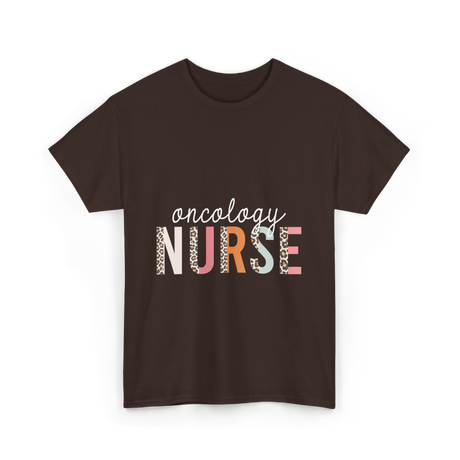 Oncology Nurse Nursing School Leopard Print T-Shirt - Dark Chocolate