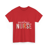 Oncology Nurse Nursing School Leopard Print T-Shirt - Red