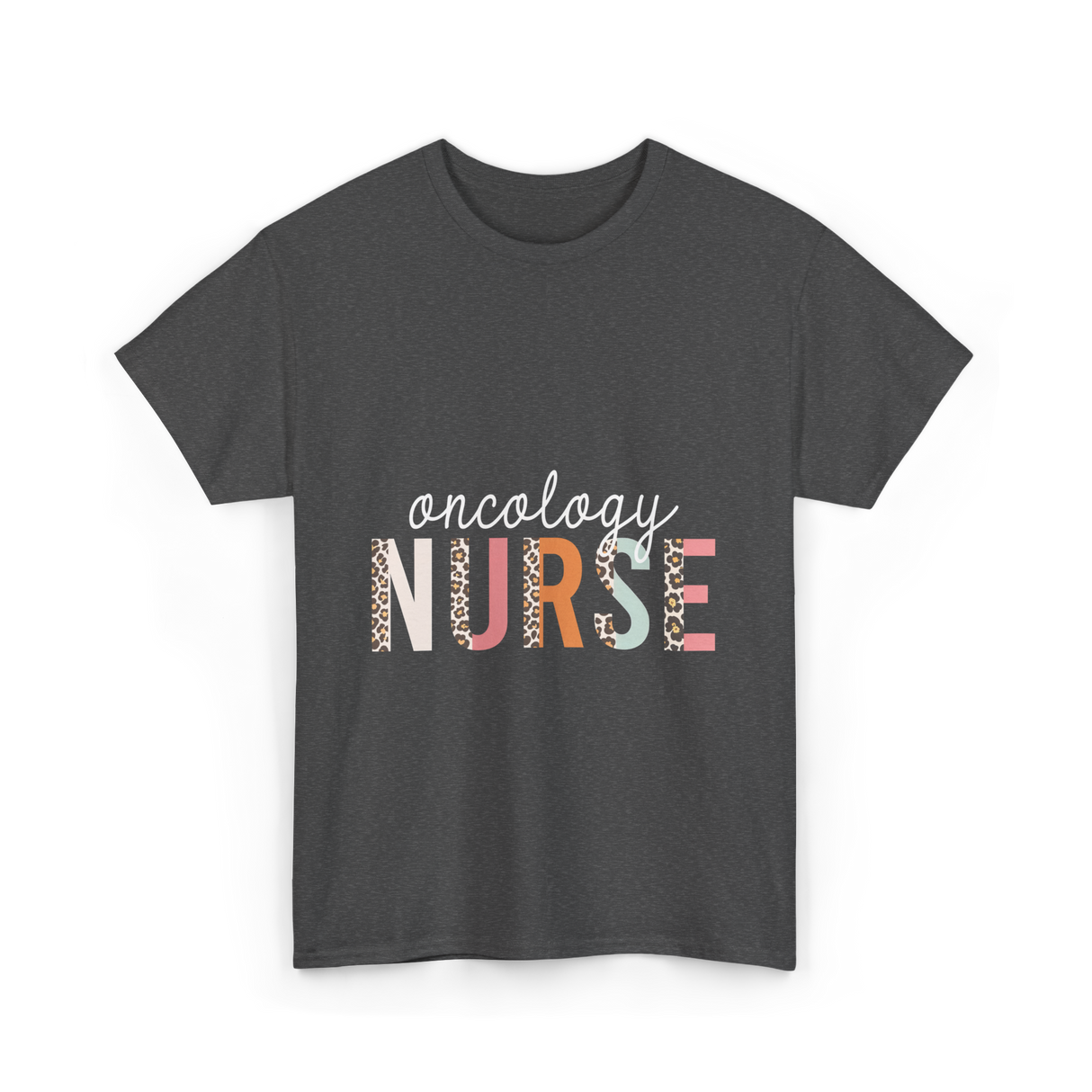 Oncology Nurse Nursing School Leopard Print T-Shirt - Dark Heather