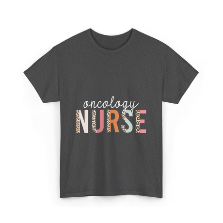 Oncology Nurse Nursing School Leopard Print T-Shirt - Dark Heather