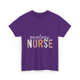 Oncology Nurse Nursing School Leopard Print T-Shirt - Purple