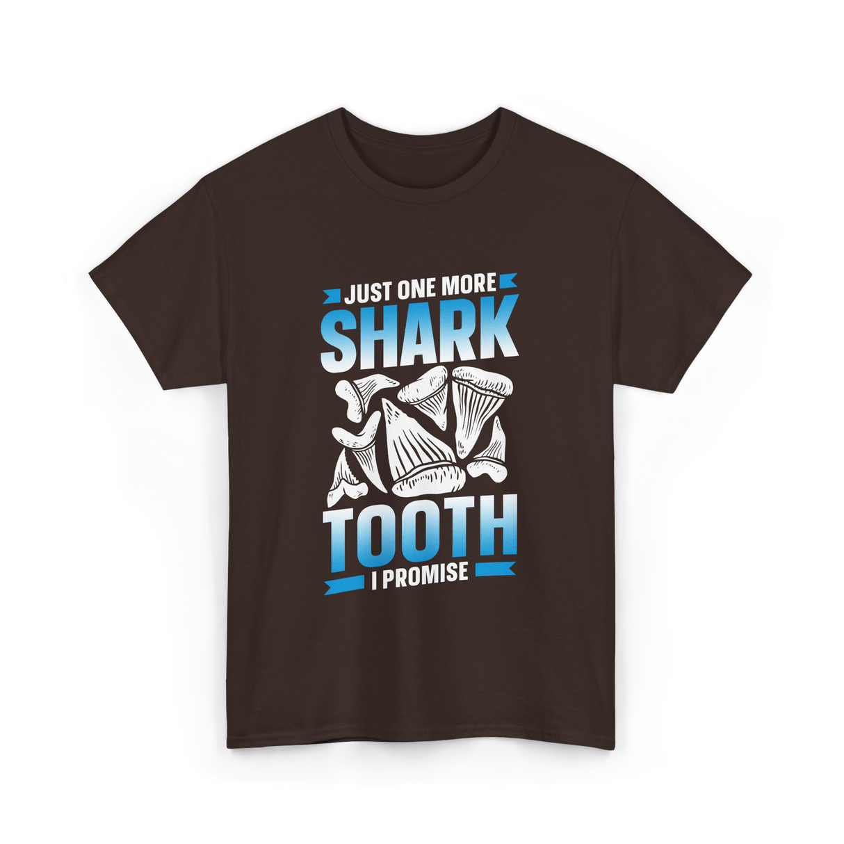 One More Shark Tooth Sharks T-Shirt - Dark Chocolate